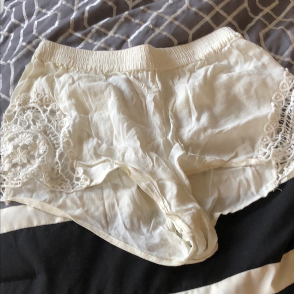 White pattern shorts